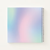 Personalisierte Pastel Rainbow Unicorn Notizblock (Rückseite)