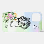 Personalisierte Pastel Shih Tzu Apple iPhone Case (Rückseite (Horizontal))