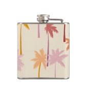 Personalisierte Pastel Tropical Sunset Palm Tree Flachmann (Rückseite)