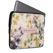 Personalisierte Pastelfarben Blume Laptopschutzhülle (Vorne Rechts)
