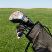 Personalisierte Pastell-Alkohol-Tinte-Blumen Golf Headcover (In SItu)