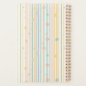 Personalisierte Pastell-Blume Streifen Planer (Rückseite)