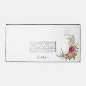 Personalisierte Pastell-Blume und Wirbel Schreibtischunterlage (Tastatur & Maus)