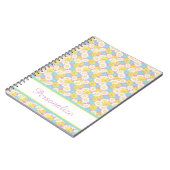 Personalisierte Pastell-Blüte Notizblock (Linke Seite)