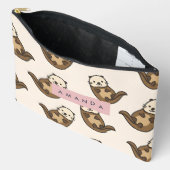 Personalisierte Pastell-Charming-Katzenmuster Zubehörtasche (Offen)