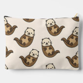 Personalisierte Pastell-Charming-Katzenmuster Zubehörtasche (Rückseite)