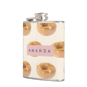Personalisierte Pastell Donut Sprinkle Muster Flachmann (Links)