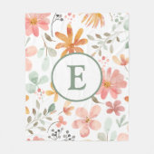 Personalisierte Pastell Floral Fleece Blanket (Vorderseite)