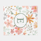 Personalisierte Pastell Floral Fleece Blanket (Vorderseite (Horizontal))