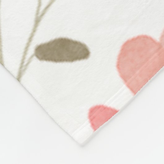 Personalisierte Pastell Floral Fleece Blanket (Ecke)