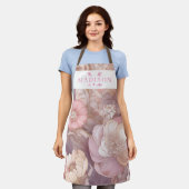 Personalisierte Pastell Floral mit Name und Monogr Schürze (Getragen)