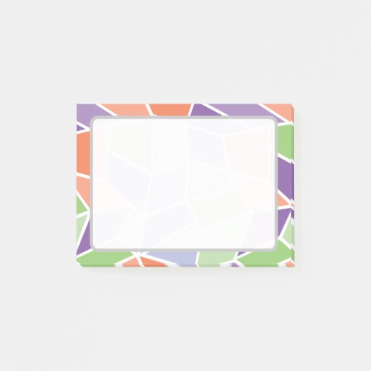Personalisierte Pastell-Geometrie-Mosaik Post-it Klebezettel (Vorderseite)