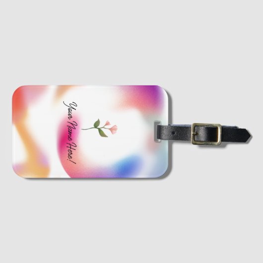 Personalisierte Pastell Gradient Gepäckmarke Gepäckanhänger (Vorderseite (Horizontal))