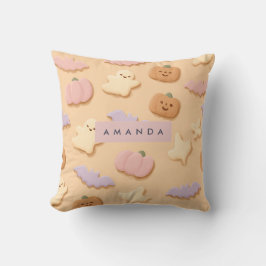 Personalisierte Pastell Halloween-Ghost-Bat Kissen