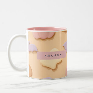 Personalisierte Pastell Halloween-Ghost-Bat Zweifarbige Tasse