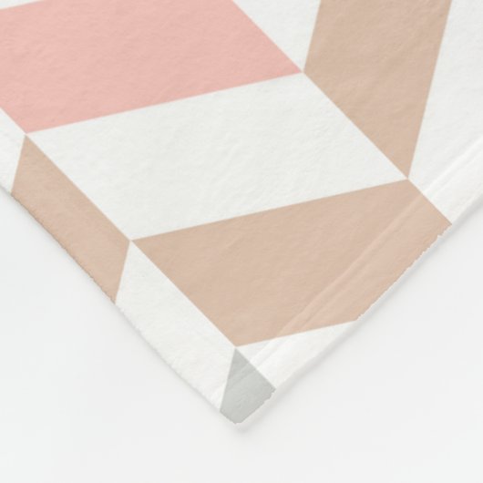 Personalisierte Pastell Herringbone-Monogramm Fleecedecke (Ecke)