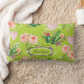 Personalisierte Pastell-Kaktus Lendenkissen (Decke)