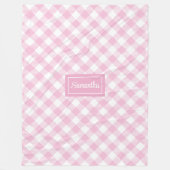 Personalisierte Pastell-Karo-Decke Elegantes Desig Fleecedecke (Vorderseite)