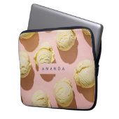 Personalisierte Pastell-Limonencreme-Bliss Laptopschutzhülle (Vorderseite Links)