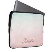 Personalisierte Pastell-Marmor-Hülle Laptopschutzhülle (Vorne Rechts)