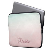 Personalisierte Pastell-Marmor-Hülle Laptopschutzhülle (Vorderseite Links)