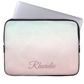 Personalisierte Pastell-Marmor-Hülle Laptopschutzhülle (Vorderseite)