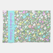Personalisierte Pastell Mini-Boxen Abstrakt Geschirrtuch (Horizontal)