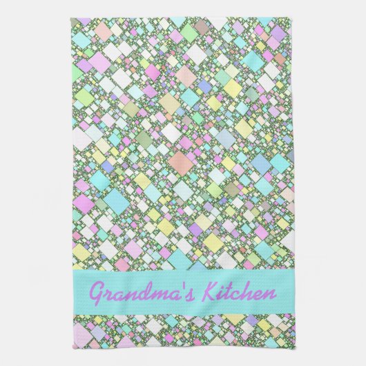 Personalisierte Pastell Mini-Boxen Abstrakt Geschirrtuch (Vertikal)