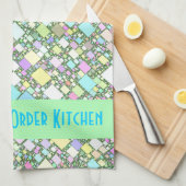 Personalisierte Pastell Mini Boxen Abstrakt Geschirrtuch (Viertel Falte)