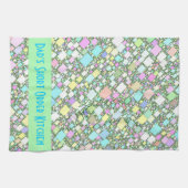 Personalisierte Pastell Mini Boxen Abstrakt Geschirrtuch (Horizontal)