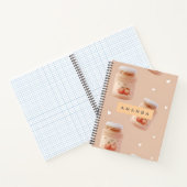 Personalisierte Pastell Peach Jam Muster Notizblock (Innenseite)
