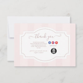 Personalisierte Pastell Pink Cake Bäckerei Dankeskarte