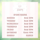 Personalisierte Pastell Pink Cake Bäckerei Fensteraufkleber (Blatt 3)