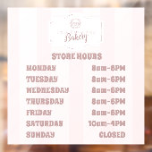 Personalisierte Pastell Pink Cake Bäckerei Fensteraufkleber (Blatt 2)