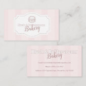 Personalisierte Pastell Pink Cake Bäckerei Visitenkarte (Vorne/Hinten)