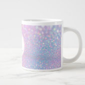 Personalisierte Pastell Pink-Glitzer-Tasse mit Mon Jumbo-Tasse (Rechts)