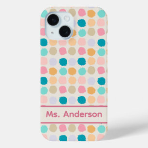 Personalisierte Pastell-Punkte Case-Mate iPhone Hülle