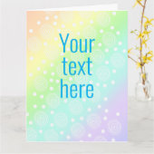 Personalisierte Pastell-Rainbow-Grußkarte Karte (Gelbe Blume)