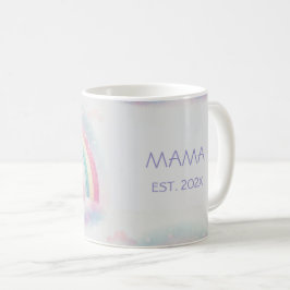 Personalisierte Pastell Rainbow Mama Tasse - Gesch