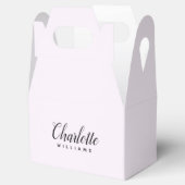 Personalisierte Pastell-Rosa-Monogramm-Bevorzugung Geschenkschachtel (Geöffnet)