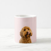 Personalisierte Pastell Rosa Telefonzelle mit Hund Kaffeetasse (Mittel)