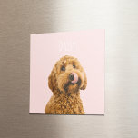 Personalisierte Pastell Rosa Telefonzelle mit Hund Magnet<br><div class="desc">Mit diesem personalisiert pastellrosa Magneten fügen Sie Ihrem Kühlschrank oder einer beliebigen Magnetoberfläche eine persönliche Touch hinzu. Mit einem Foto Ihres geliebten Hundes und ihrem Namen verbindet dieser hochwertige Magnet Funktionalität mit einem herzlichen Design. Der pastellrosa Hintergrund ergänzt wunderbar das Foto und den Namen Ihres Hundes und macht ihn zu...</div>