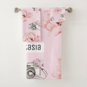 Personalisierte Pastell-Rose Badhandtuch Set (Insitu)