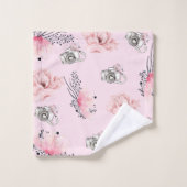 Personalisierte Pastell-Rose Badhandtuch Set (Waschlappen)