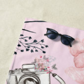 Personalisierte Pastell-Rose Strandtuch (Beispiel)