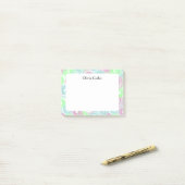 Personalisierte Pastell-Swirls Post-it Klebezettel (Auf Schreibtisch)