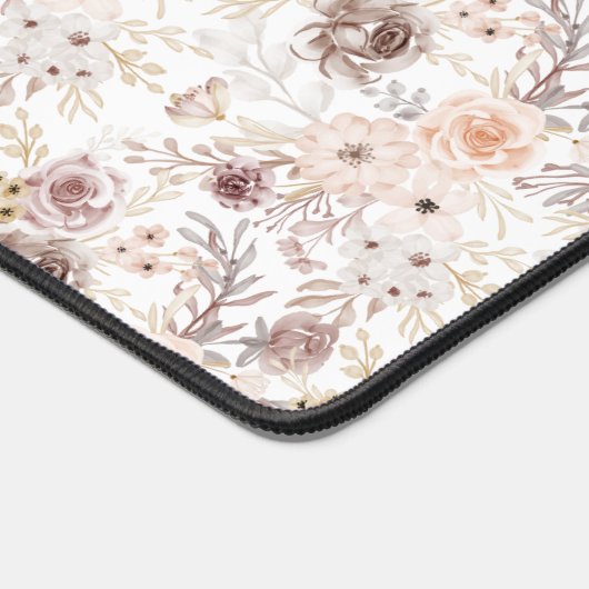 Personalisierte Pastell Wasserfarbe Farbige Rose Schreibtischunterlage (Ecke)