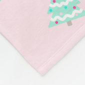Personalisierte Pastell Weihnachtscreme Blanket Fleecedecke (Ecke)
