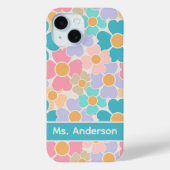 Personalisierte Pastellblumen Case-Mate iPhone Hülle (Rückseite)