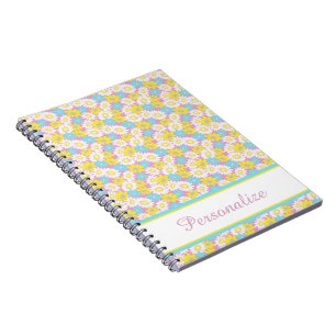 Personalisierte Pastellblumen Notizblock